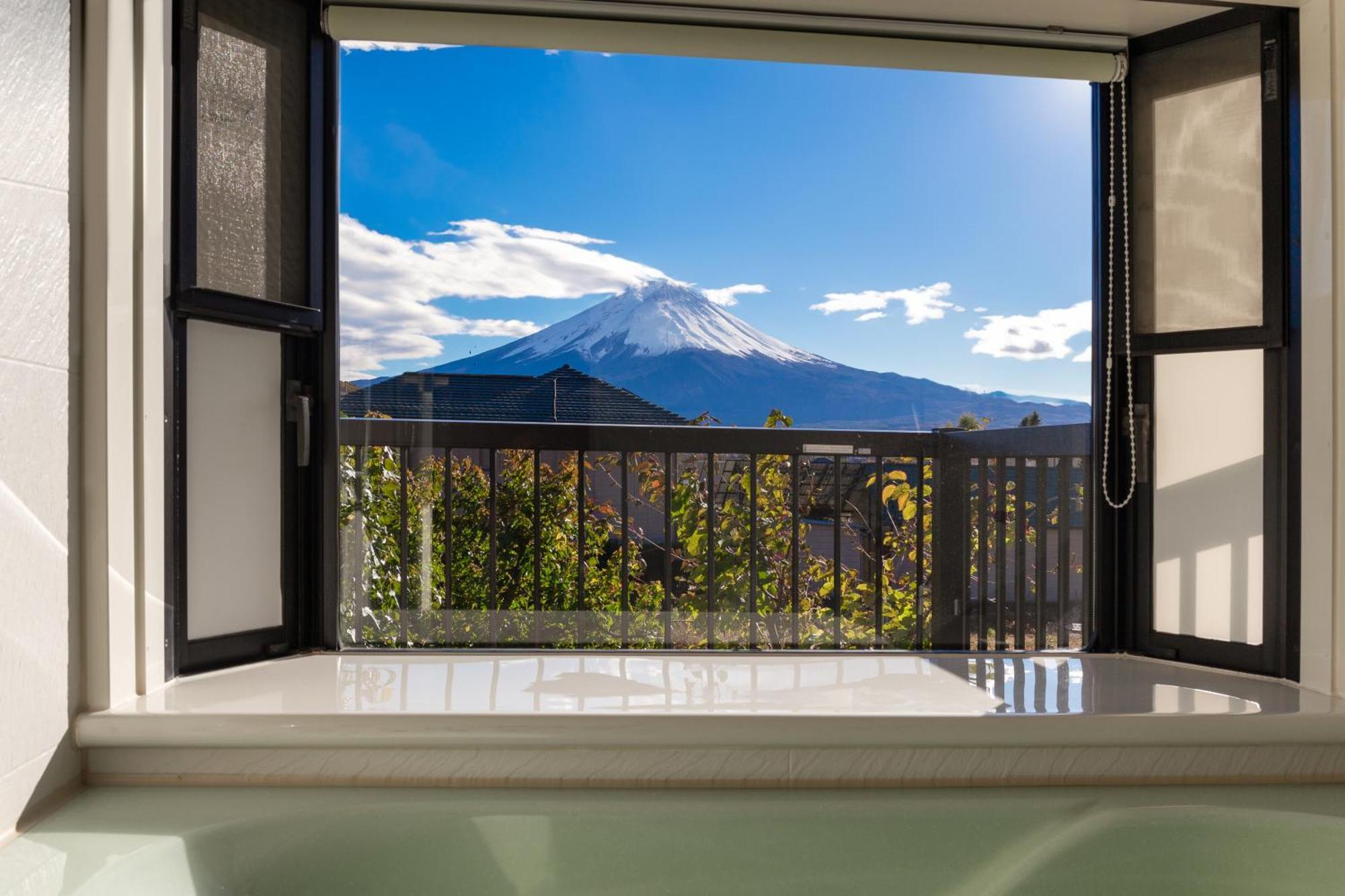 View Of Mt Fuji Free Transportation Bicycle Rental Ok 富士山眺望 Fujikawaguchiko Exterior photo